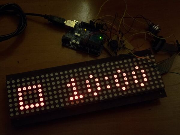 Chess clock using 3208 Led Matrix