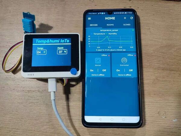 WioTerminal IoTs Temp&Humi display