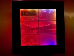 Shadow Box Internet Clock with NeoPixel Visualization