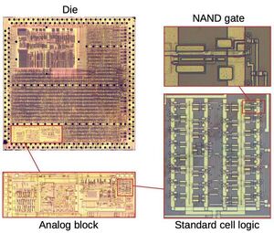 Reverse-engineering the standard-cell logic inside a vintage IBM chip