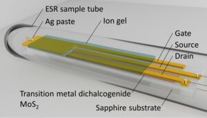 Spin-states in MoS2 thin-film transistors distinguished by operando electron spin resonance