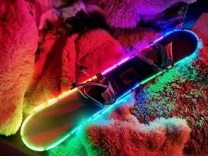 LED Snowboard with Motion-Reactive Animation