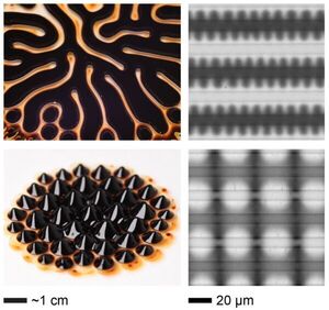 Tuning a magnetic fluid with an electric field creates controllable dissipative patterns