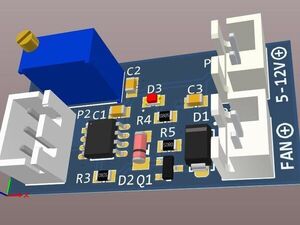 Cooling FAN Controller Using an LM35 (No MCU)