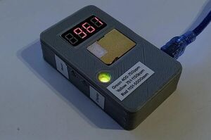 CO2 Level Indicator (4x7 Segment RGB LED Manual Calibration)