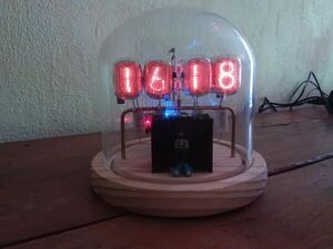 Nixie Clock in a Dome