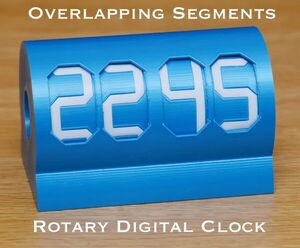 Overlapping Segments Rotary Digital Clock