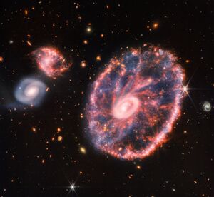 Webb Captures Stellar Gymnastics in the Cartwheel Galaxy