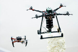 3D printing drones work like bees to build and repair structures while flying