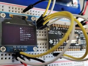 Thermal camera with 0.96 oled monochrome display