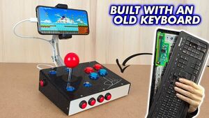 INCREDIBLE ! Smartphone console DIY with OLD keyboard - UNLIMITED GAMES