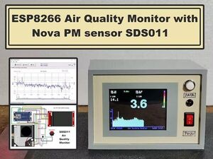 ESP8266 Air Quality monitor with Nova PM Sensor SDS011