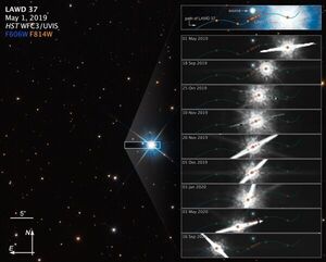 Astronomers observe light bending around an isolated white dwarf
