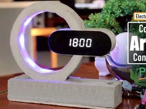 Arduino Based Concrete Clock With Touchless Night Lamp