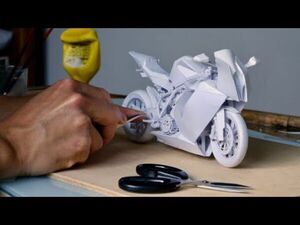 How to make bike with paper- KTM 1190 RC8 - papercraft scale model