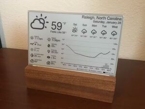 ESP32 E-Paper Weather Display