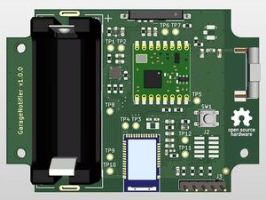 nRF52832 Helium Network Garage Notifier