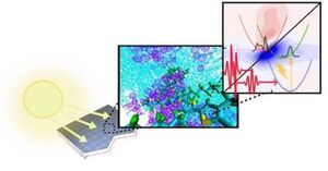 Modelling superfast processes in organic solar cell material