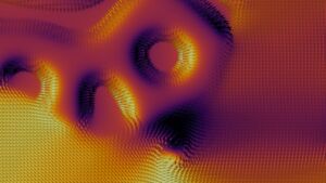 Ultrasmall swirling magnetic vortices detected in iron-containing material