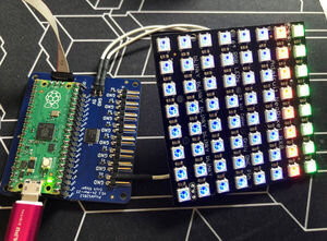 RP2040 with PIO and DMA to address WS2812B LEDs