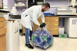 Recycling plastics from research labs